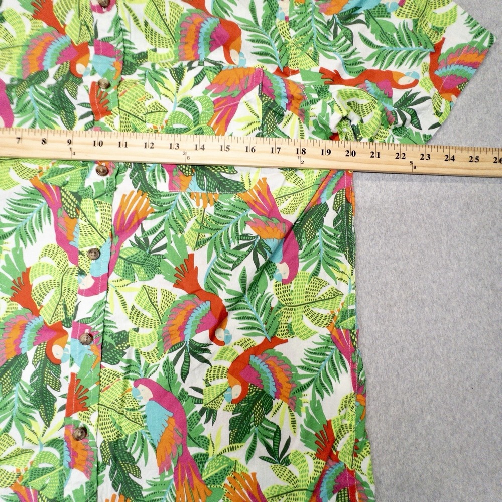Old Navy Mens Medium Hawaiian 100% Cotton Shirt Resort Beach Cruise Vacation - Picture 6 of 8